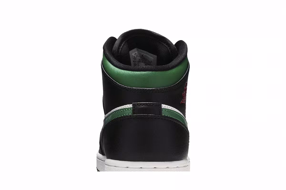 Air Jordan 1 Mid GS Black Pine Green, view 8