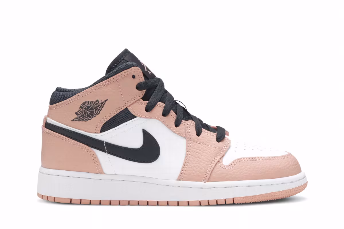 Air Jordan 1 Mid GS Pink Quartz, view 2