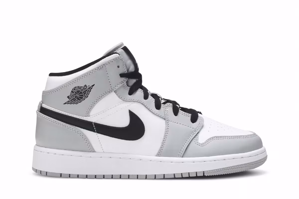 Air Jordan 1 Mid GS Light Smoke Grey, view 2