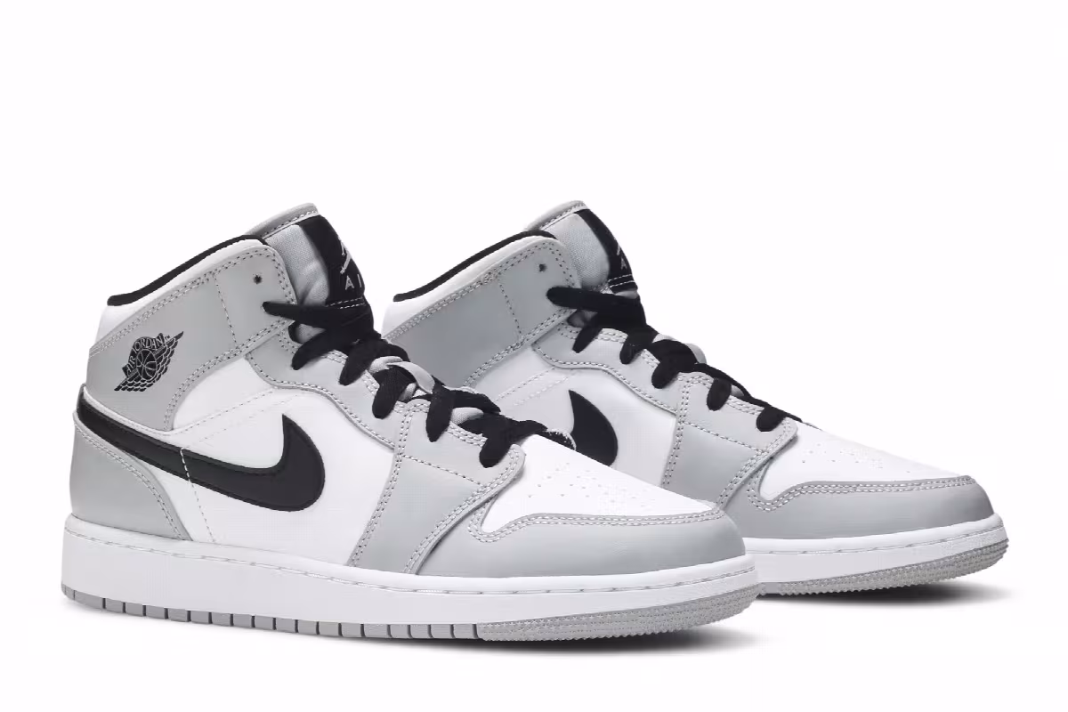 Air Jordan 1 Mid GS Light Smoke Grey, view 9