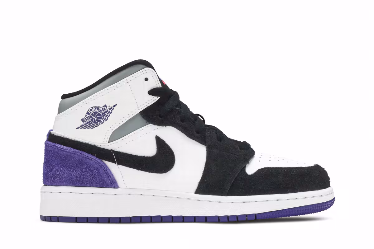 Air Jordan 1 Mid SE GS Varsity Purple, view 2