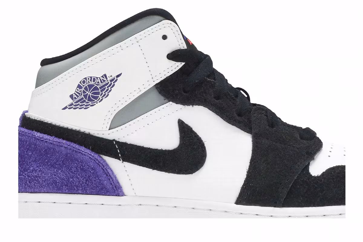 Air Jordan 1 Mid SE GS Varsity Purple, view 3