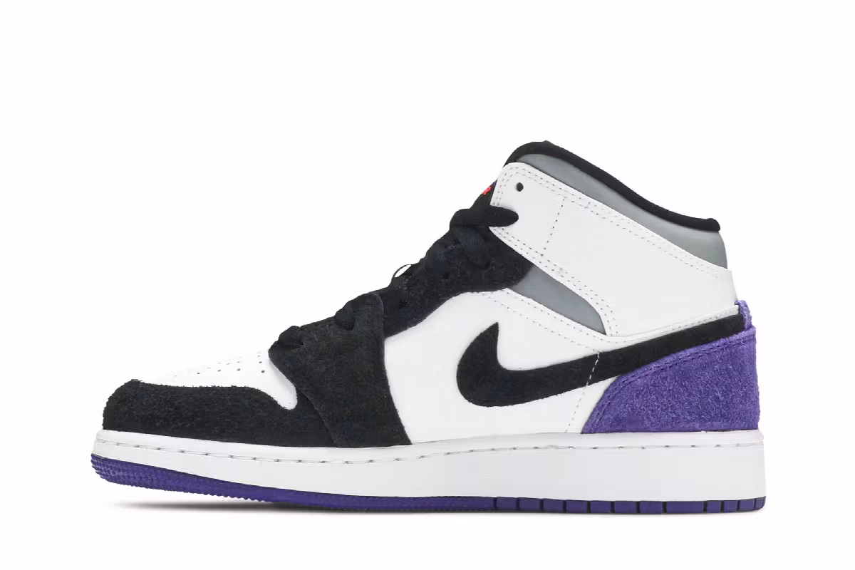 Air Jordan 1 Mid SE GS Varsity Purple, view 4