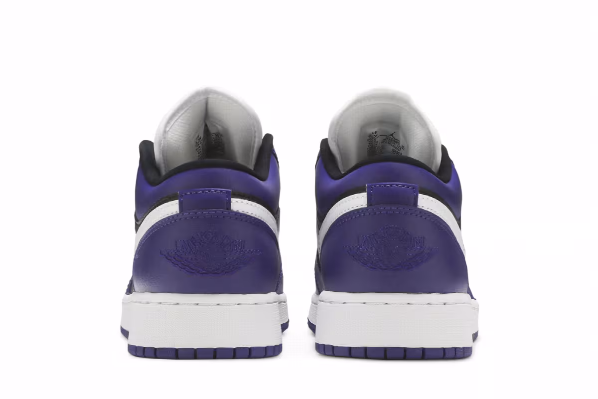 Air Jordan 1 Low GS Black Court Purple, view 7