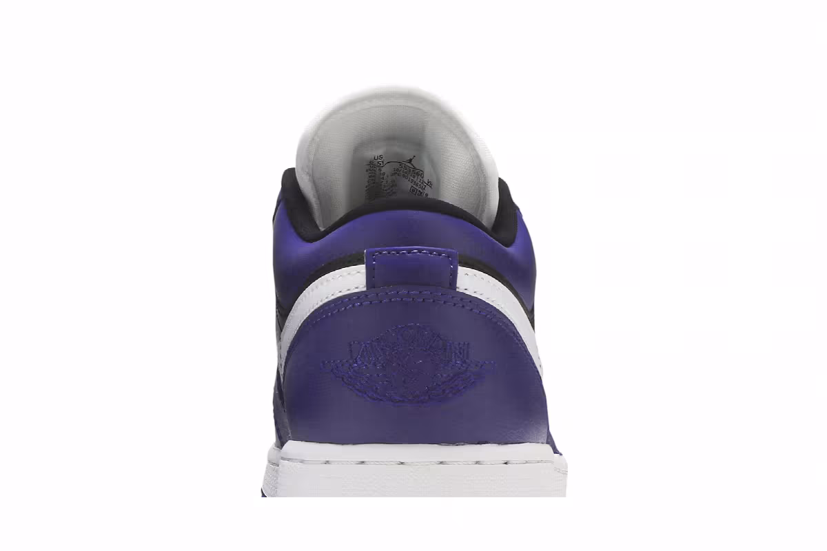 Air Jordan 1 Low GS Black Court Purple, view 8