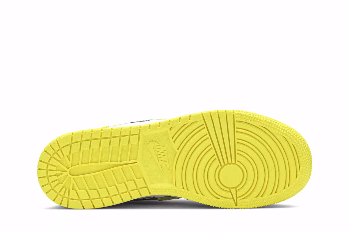 Air Jordan 1 Mid SE GS Rose Patch - Dynamic Yellow, view 5