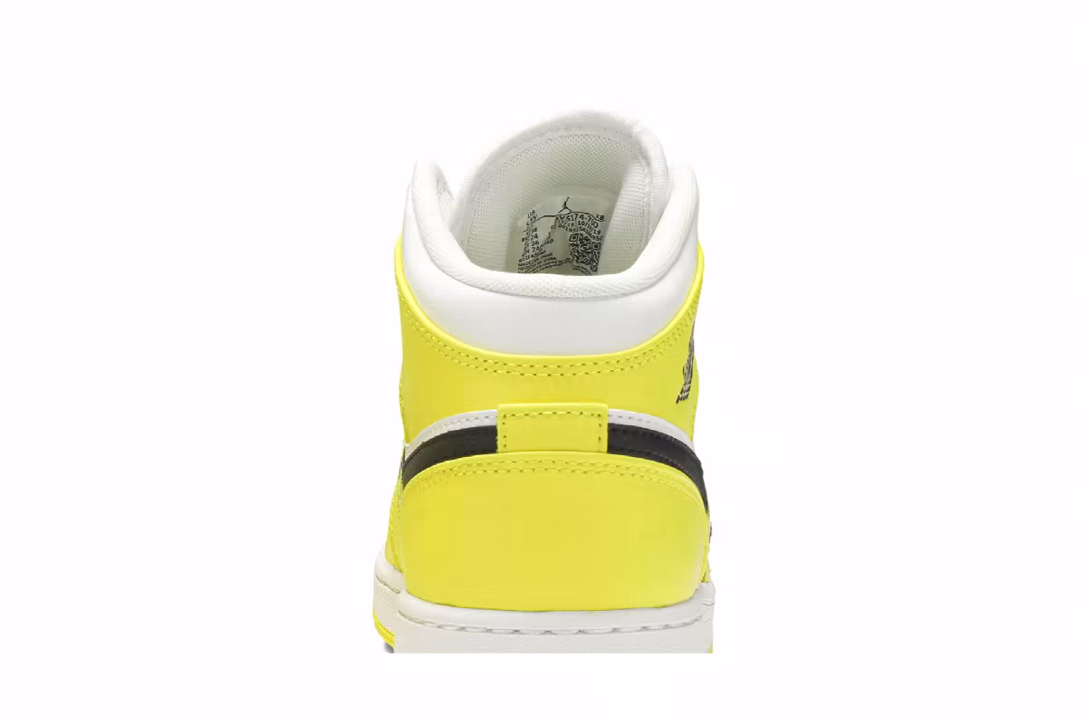 Air Jordan 1 Mid SE GS Rose Patch - Dynamic Yellow, view 8