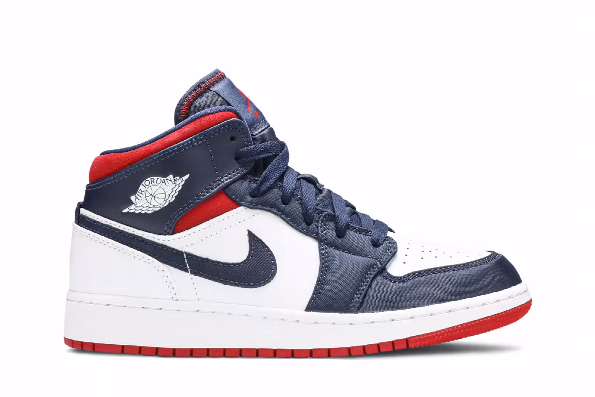 Air Jordan 1 Mid GS USA Olympic, view 2