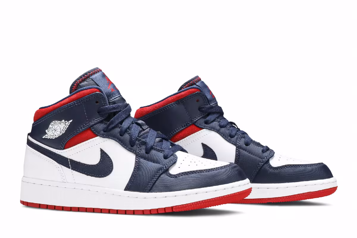 Air Jordan 1 Mid GS USA Olympic, view 9