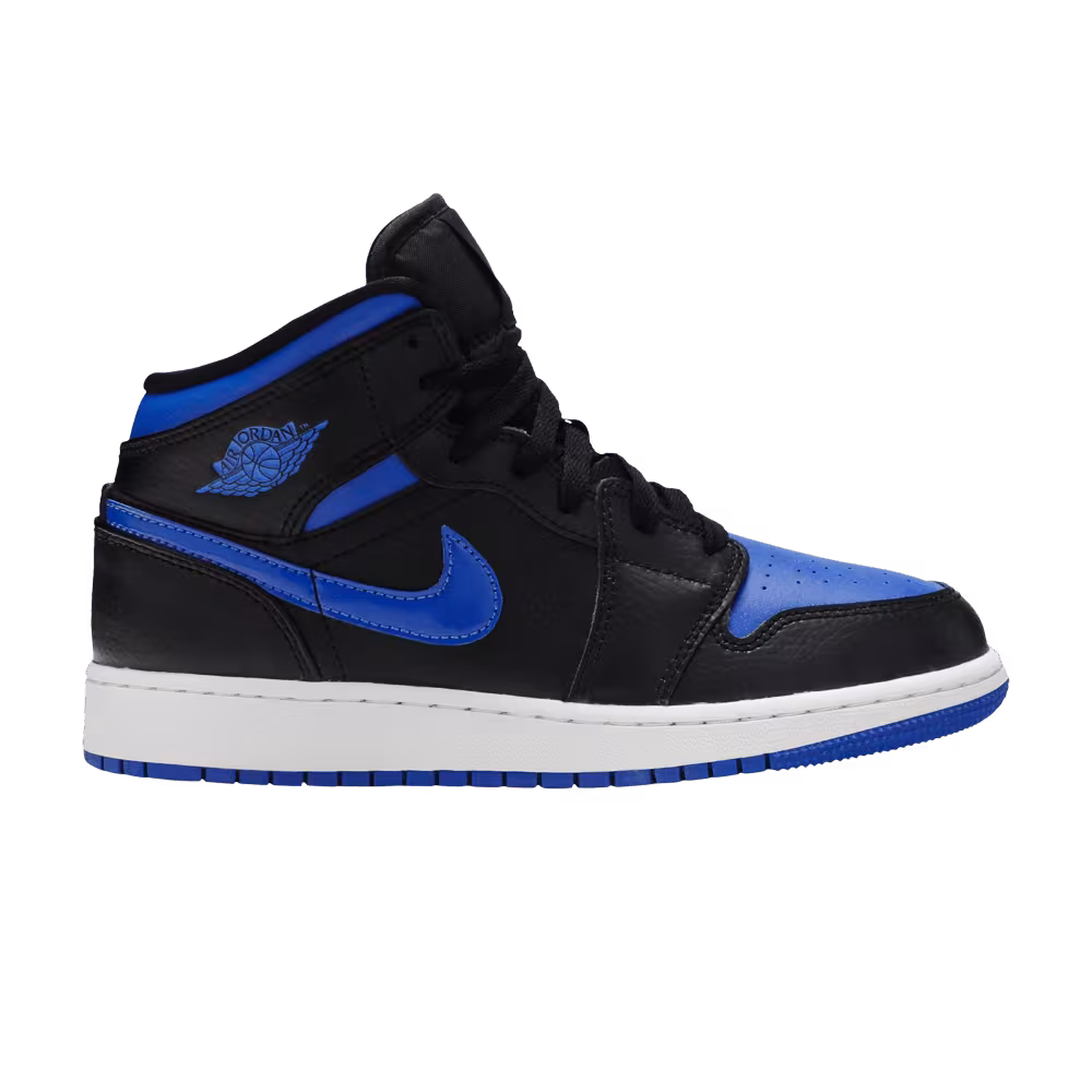 Air Jordan 1 Mid GS Black Hyper Royal