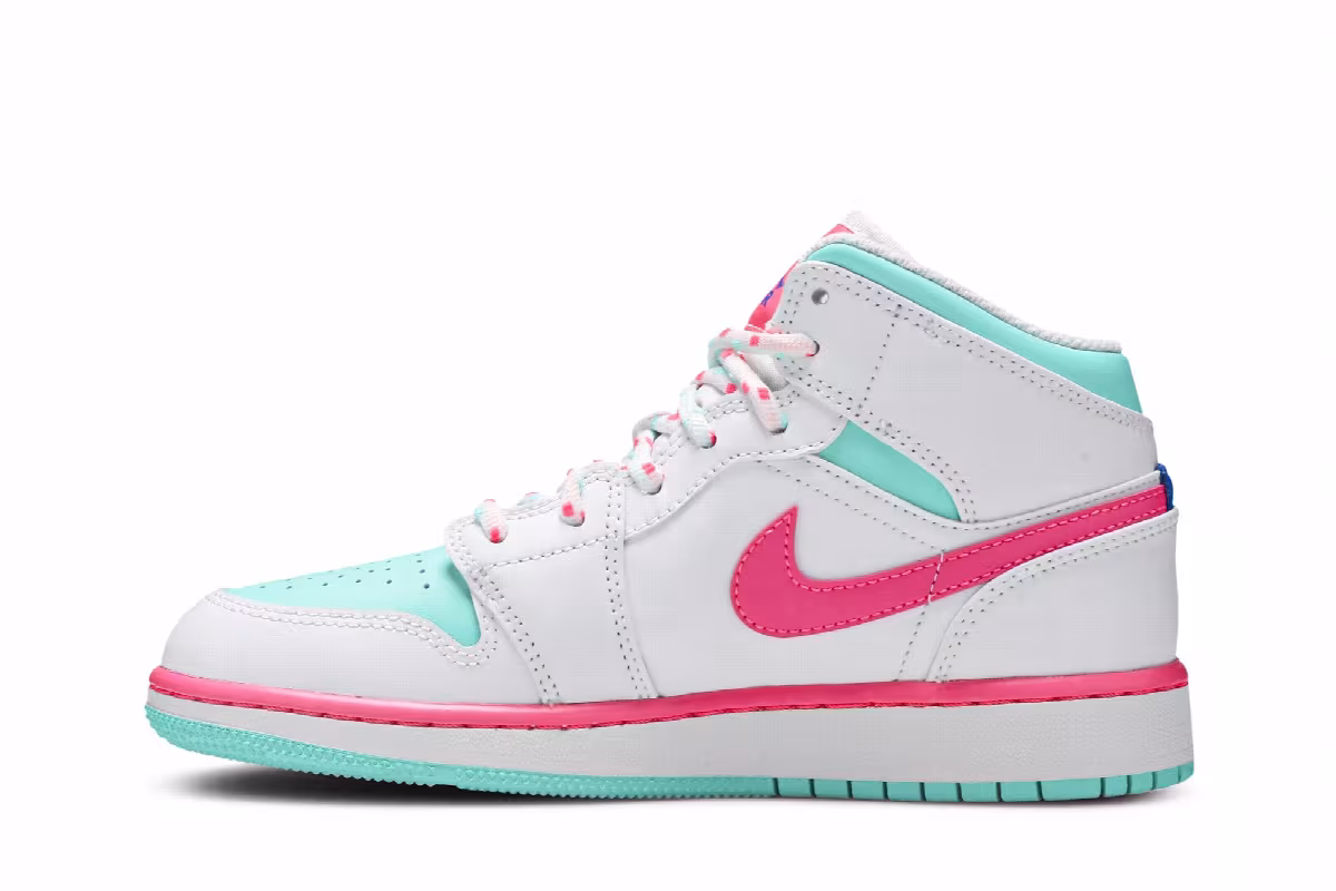Air Jordan 1 Mid GS Digital Pink, view 4
