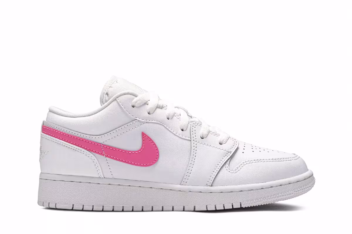Air Jordan 1 Low GS White Neon, view 2
