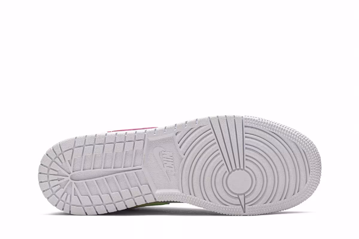 Air Jordan 1 Low GS White Neon, view 5