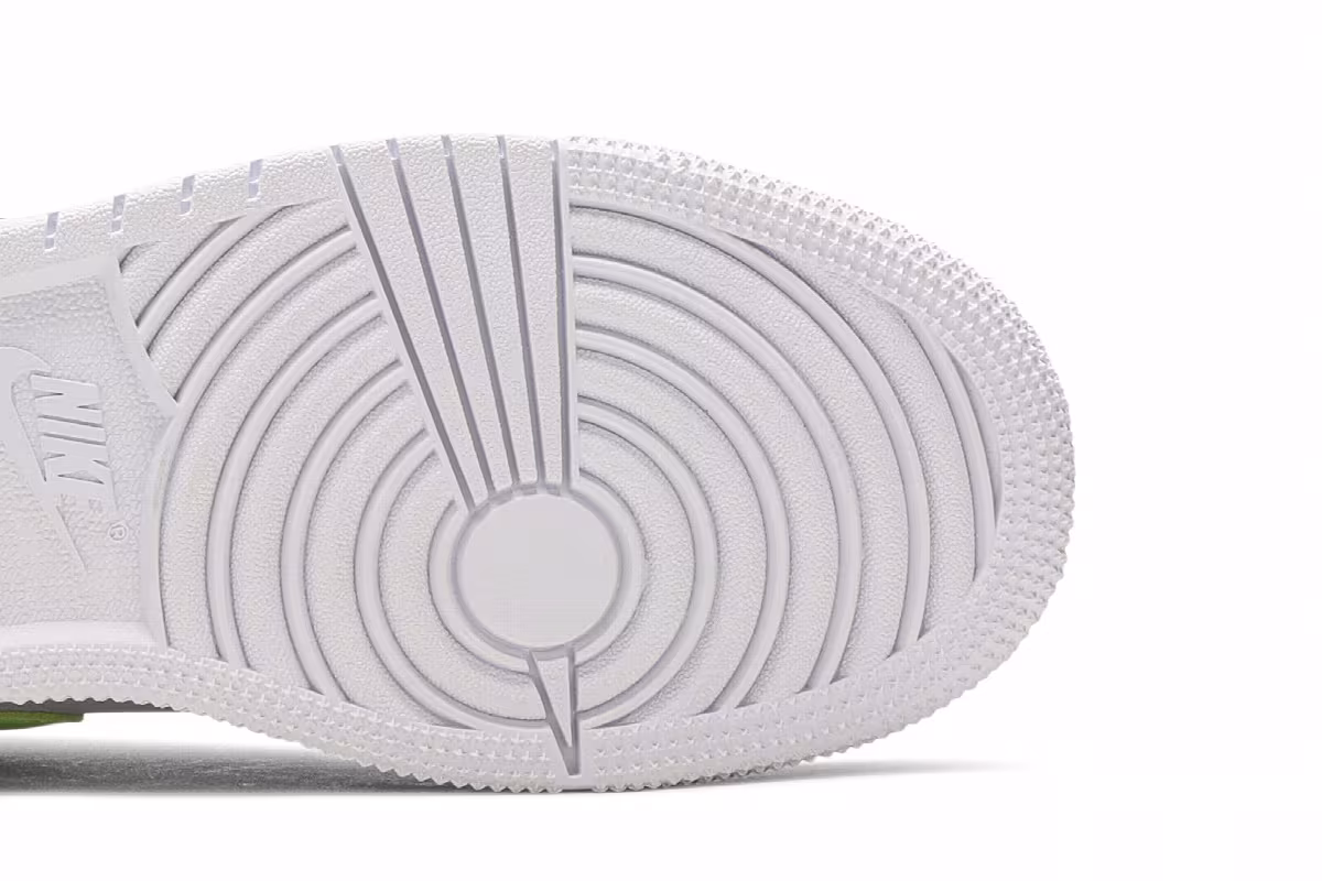 Air Jordan 1 Low GS White Neon, view 6