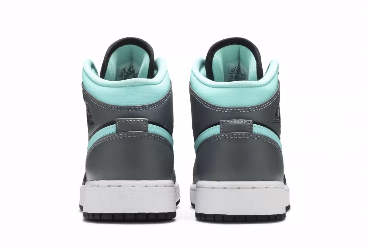 Air Jordan 1 Mid GS Grey Aqua, view 7