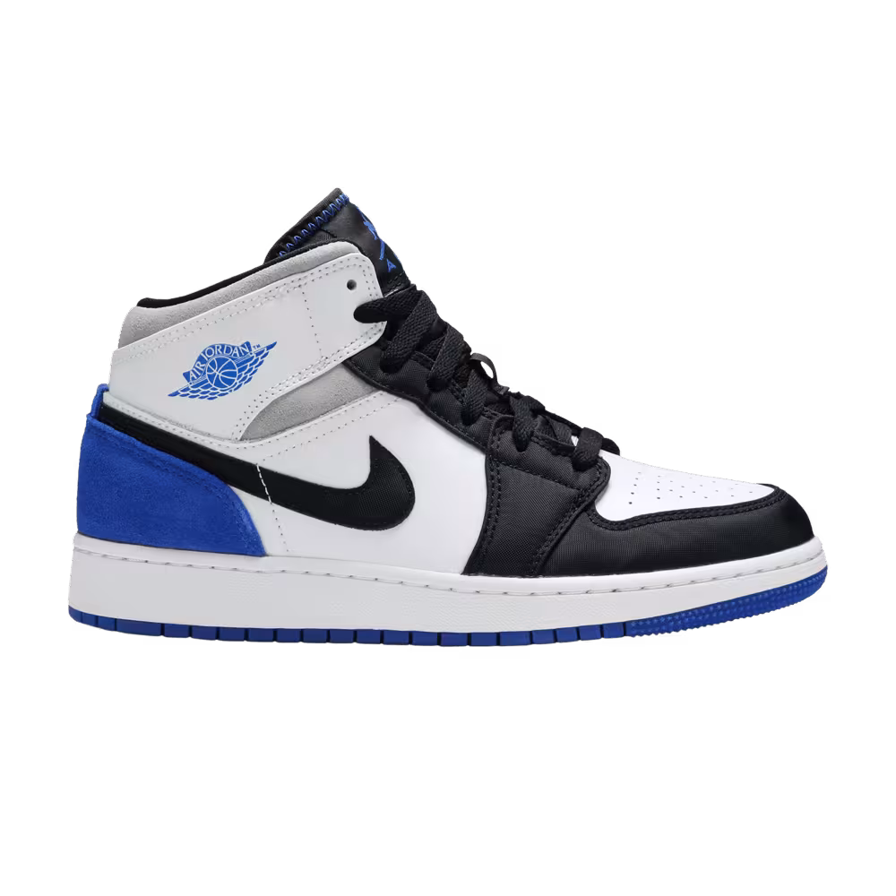 Air Jordan 1 Mid SE GS Royal Black Toe