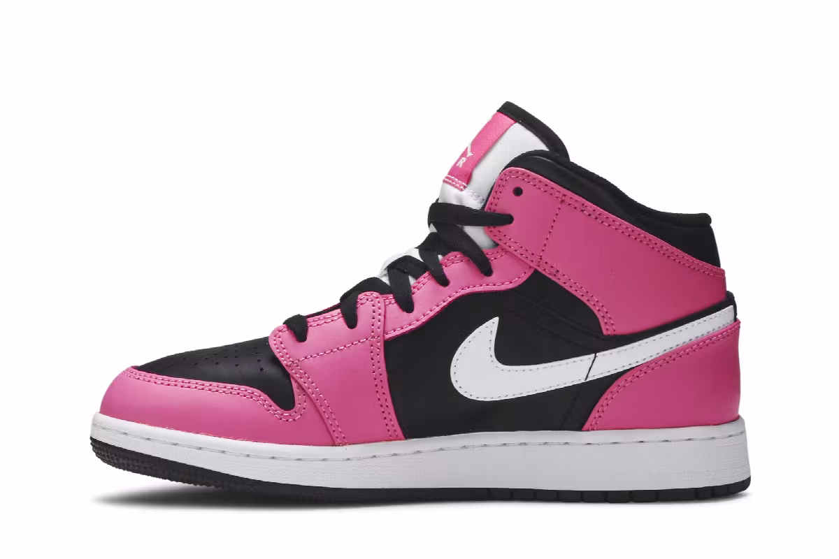 Air Jordan 1 Mid GS Black Pink, view 4