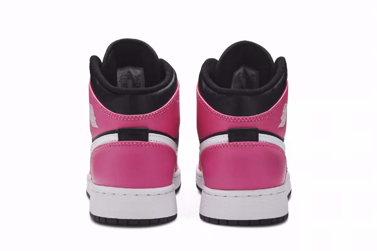 Air Jordan 1 Mid GS Black Pink, view 7