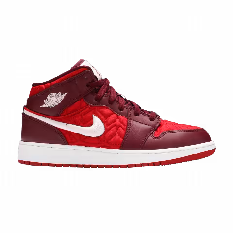 Air Jordan 1 Mid SE GS 'Red Quilted'