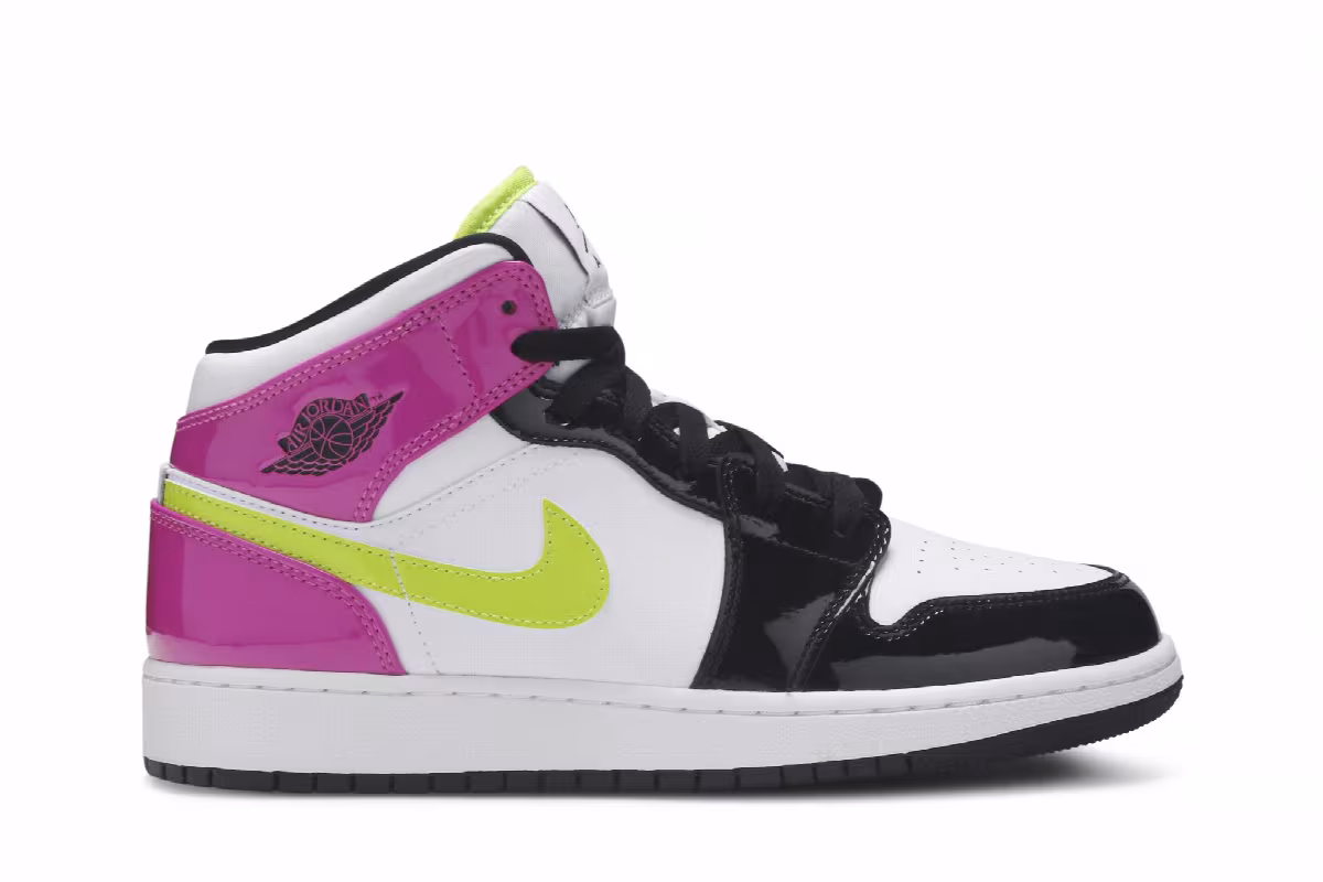 Air Jordan 1 Mid SE GS Cyber Active Fuchsia, view 2