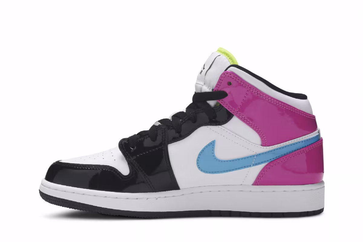 Air Jordan 1 Mid SE GS Cyber Active Fuchsia, view 4