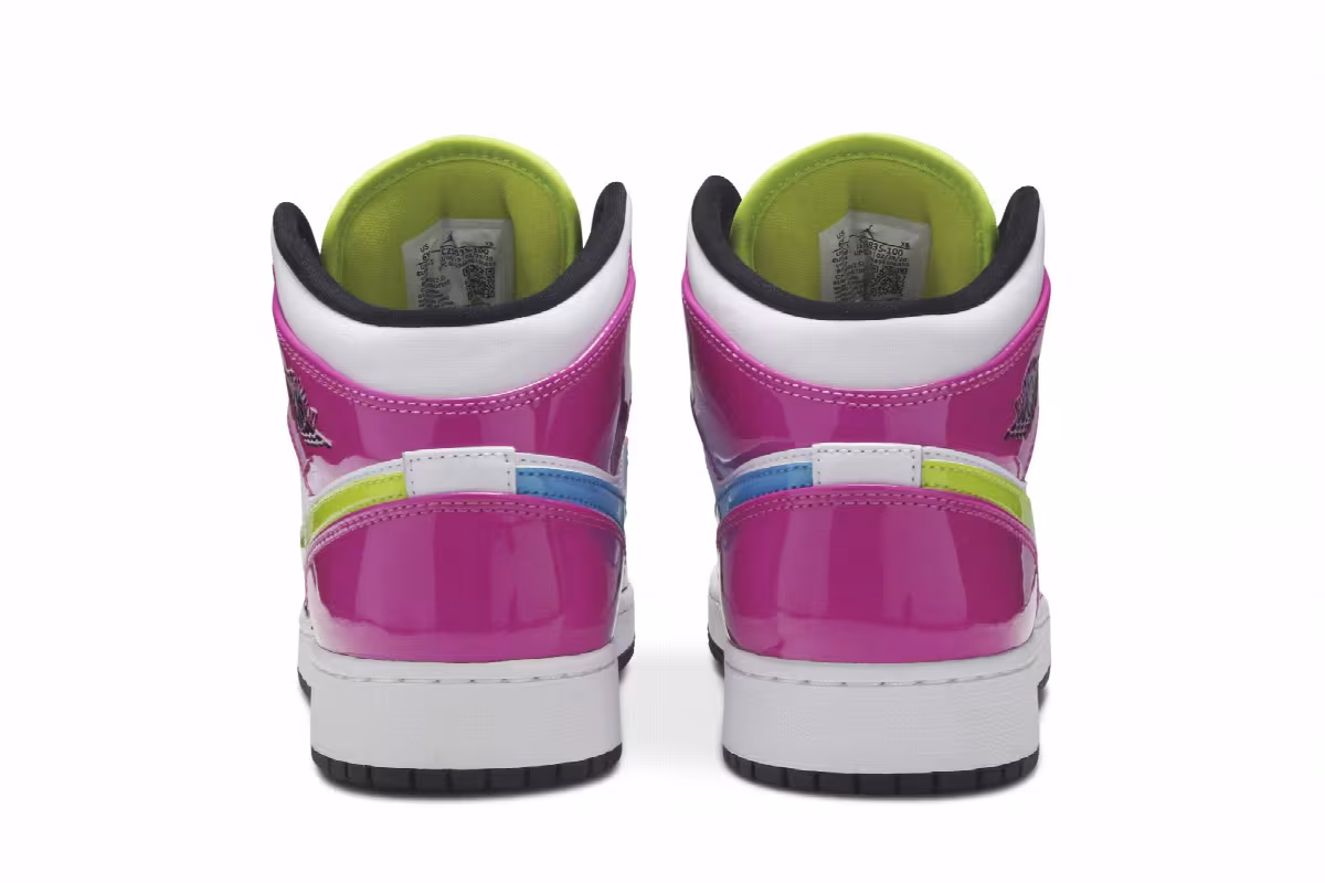 Air Jordan 1 Mid SE GS Cyber Active Fuchsia, view 7