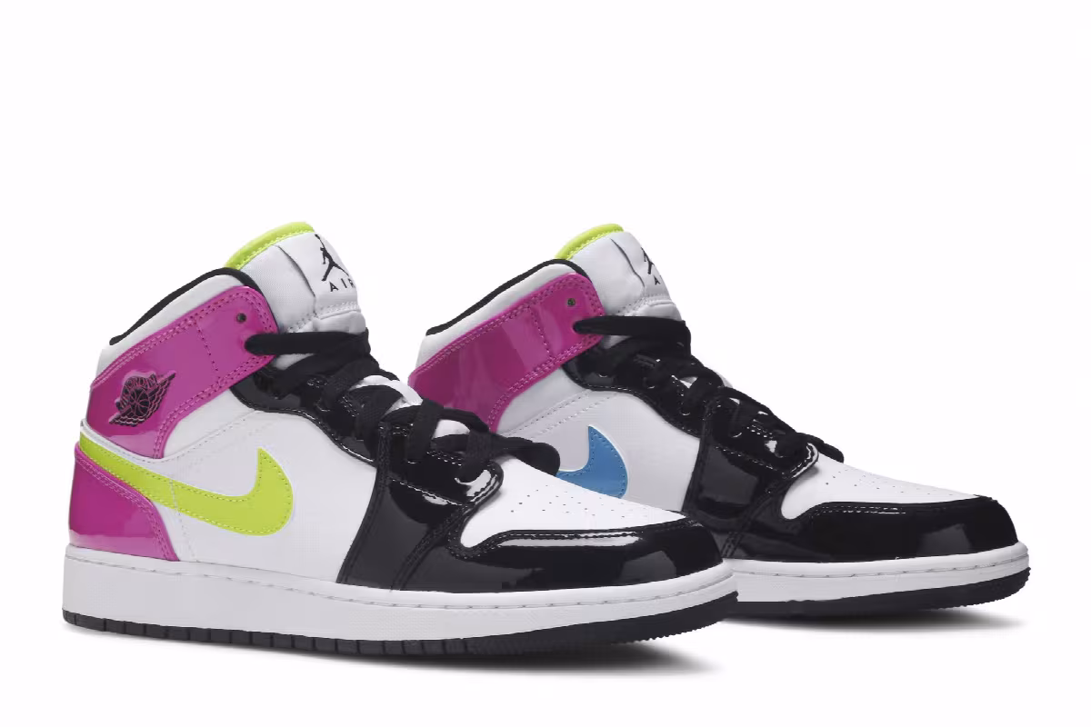 Air Jordan 1 Mid SE GS Cyber Active Fuchsia, view 9