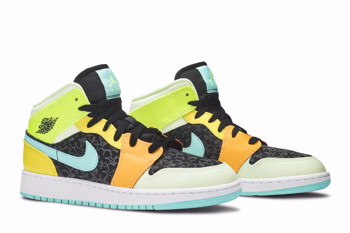 Air Jordan 1 Mid SE GS Clover, view 9