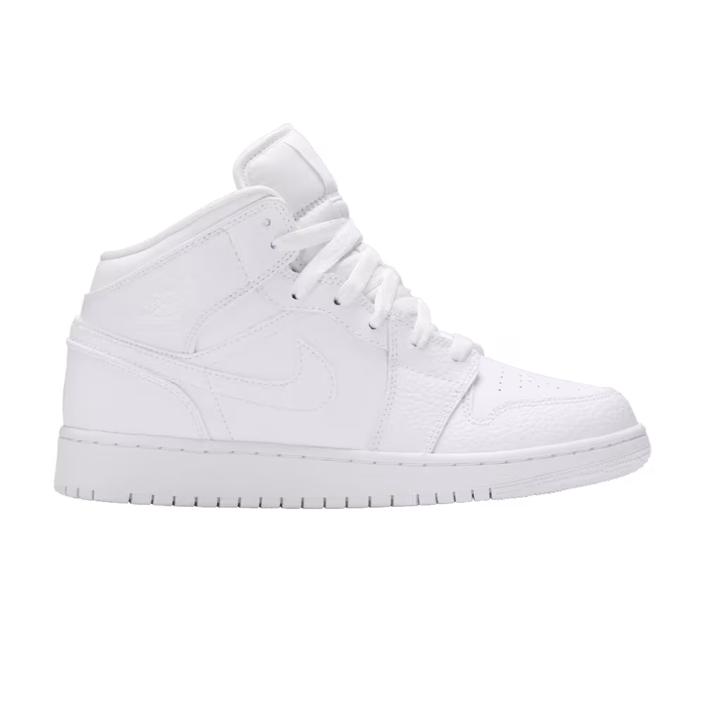 Air Jordan 1 Mid GS Triple White 2020
