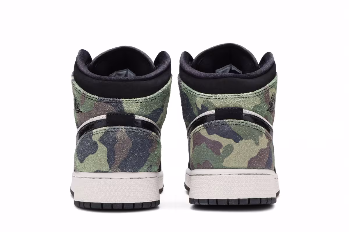Air Jordan 1 Mid SE GS Camo, view 7
