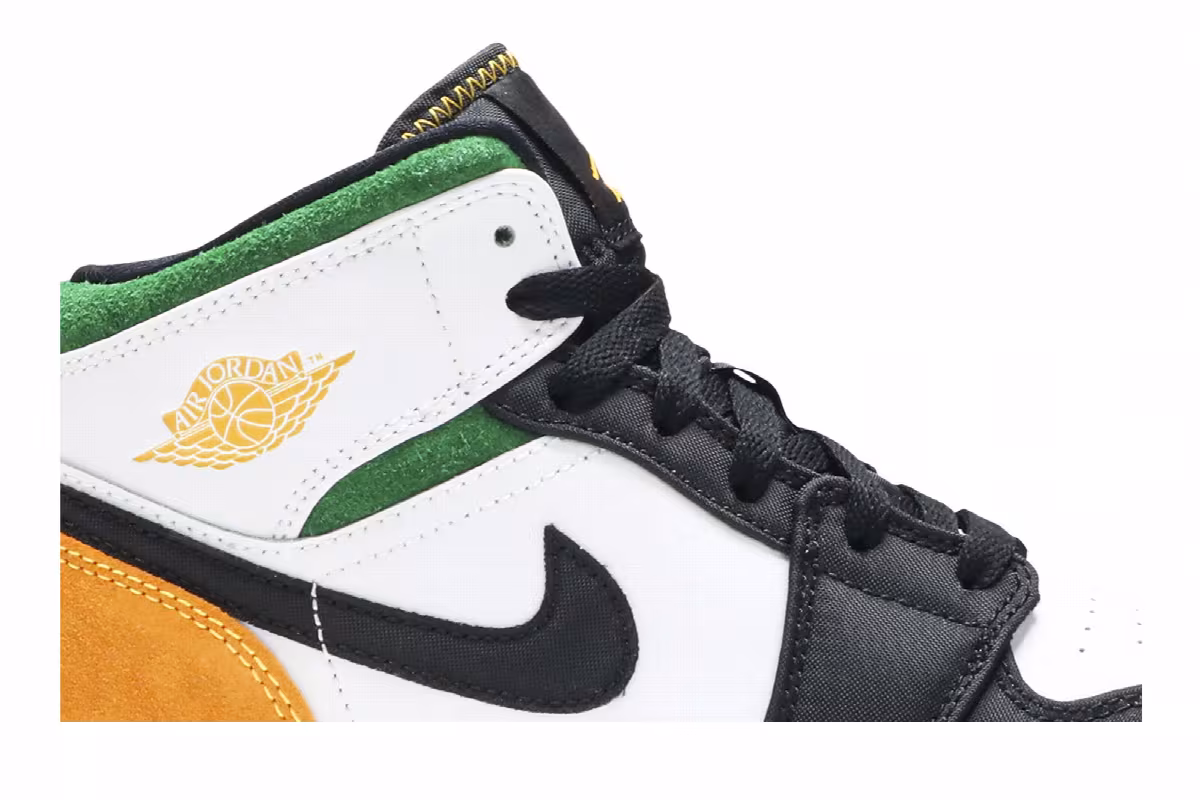 Air Jordan 1 Mid SE GS Oakland, view 3
