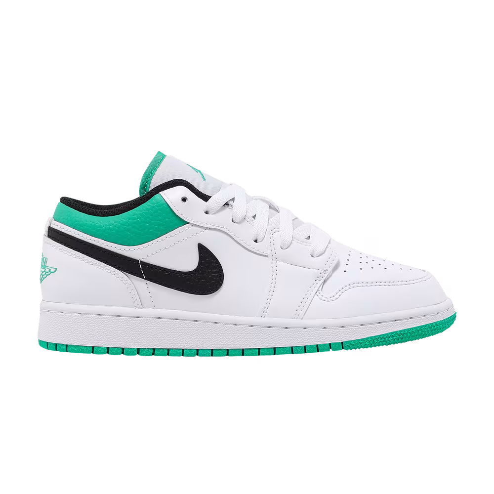 Air Jordan 1 Low GS White Lucky Green