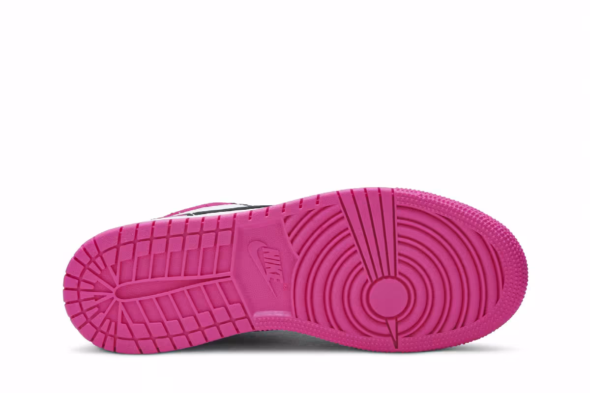 Air Jordan 1 Low SE GS Black Active Fuchsia, view 5