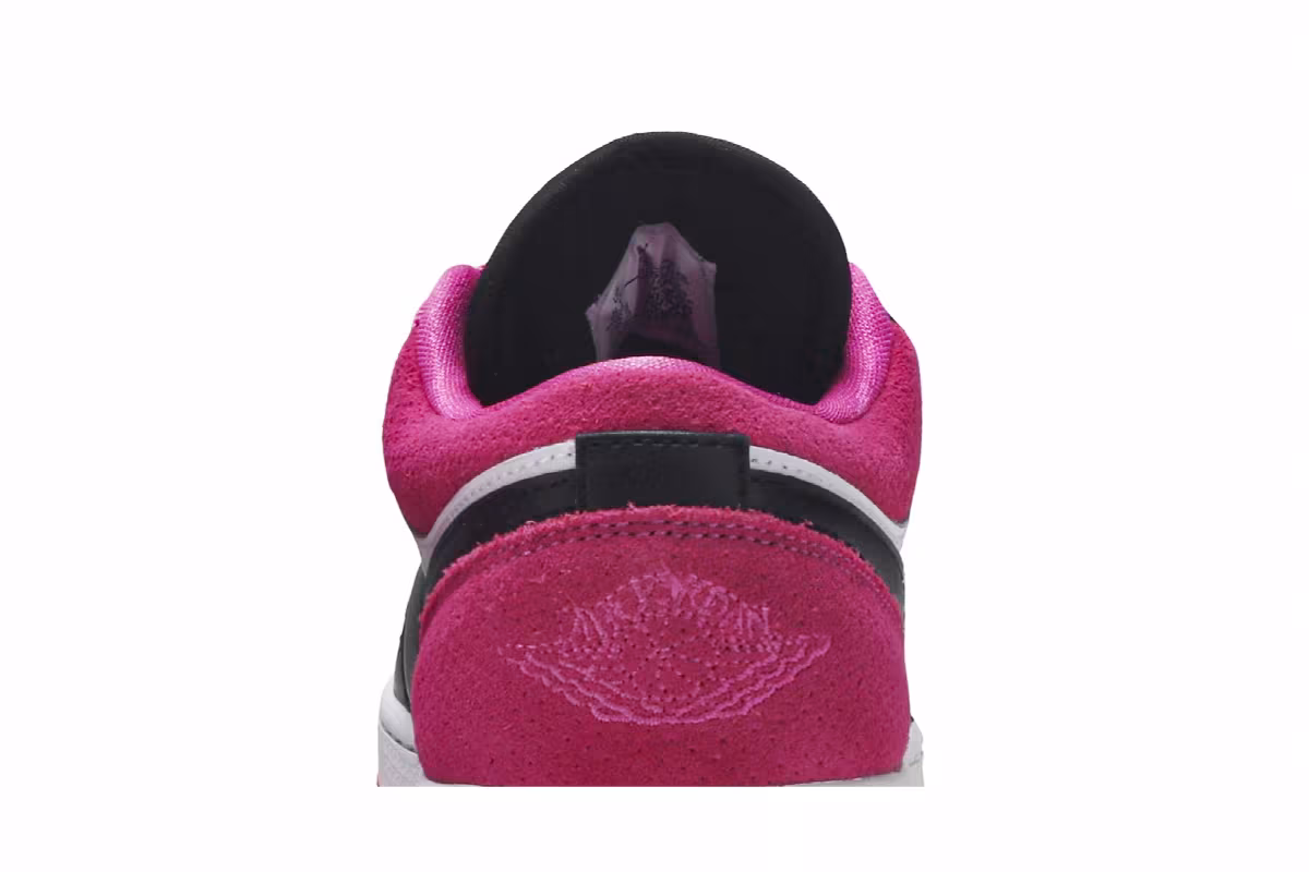 Air Jordan 1 Low SE GS Black Active Fuchsia, view 8