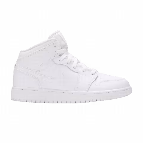 Air Jordan 1 Mid GS 'Triple White' 2020