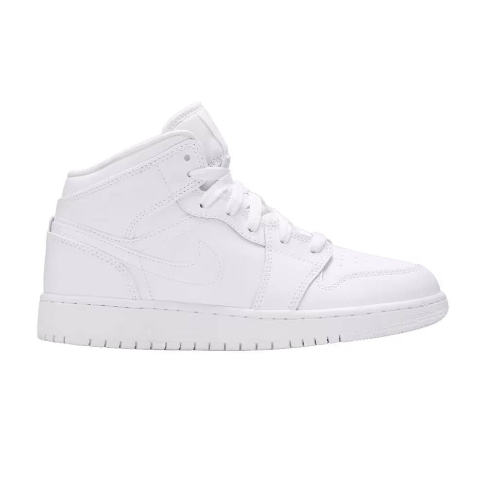 Air Jordan 1 Mid GS Triple White 2020