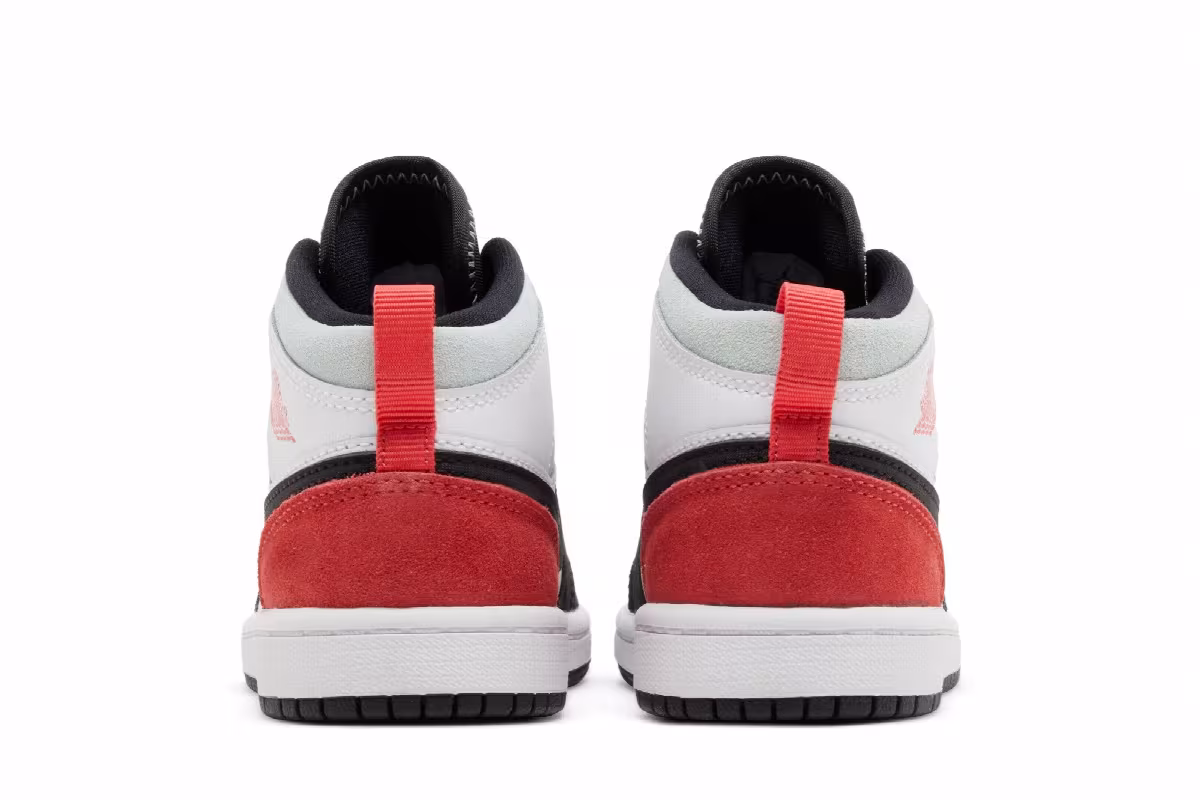 Air Jordan 1 Mid SE PS Red Black Toe, view 7