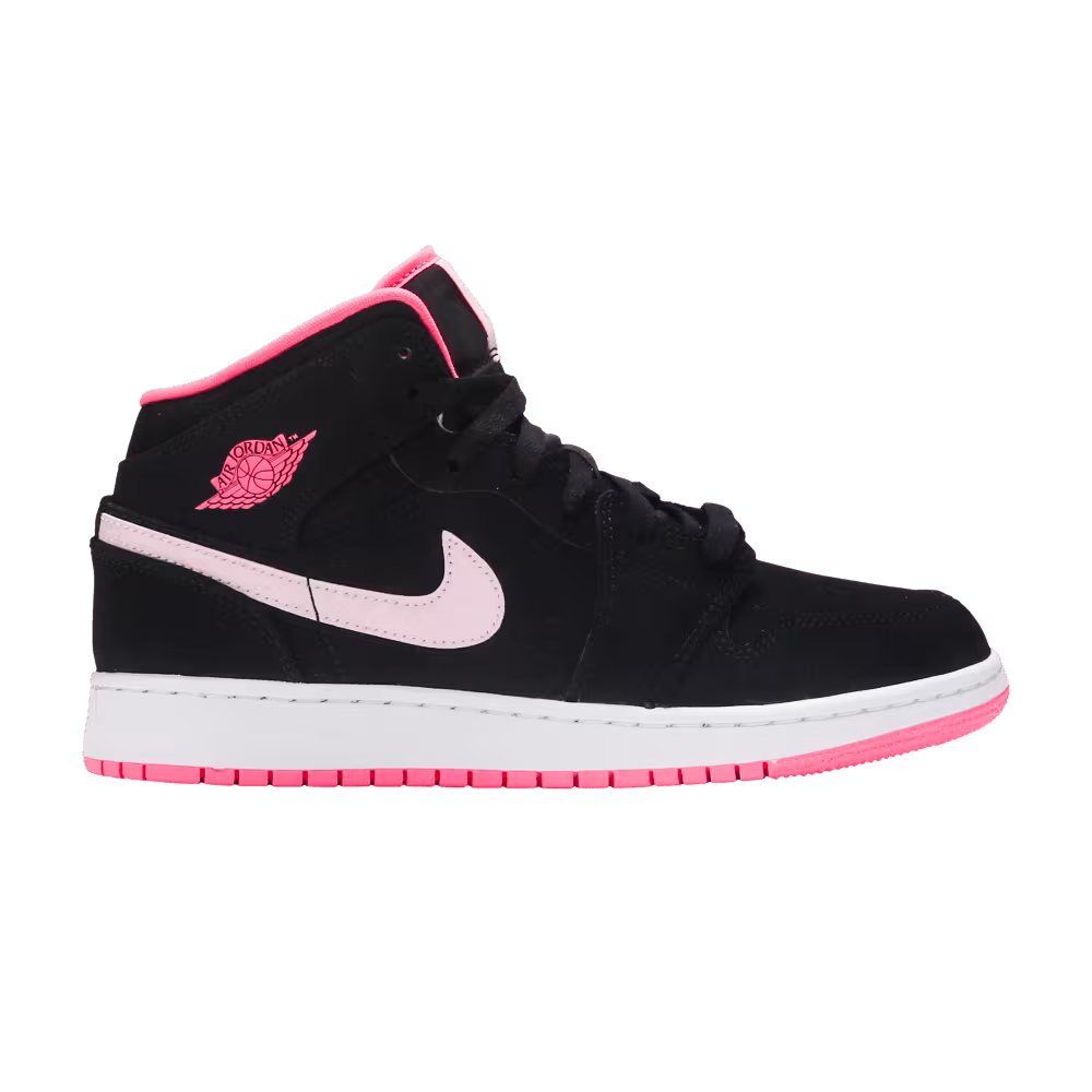 Air Jordan 1 Mid GS Black Digital Pink
