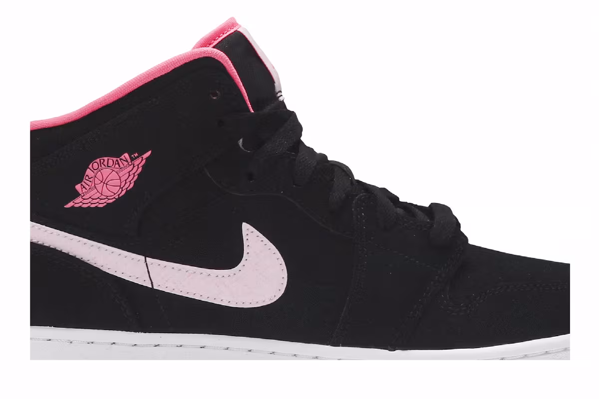 Air Jordan 1 Mid GS Black Digital Pink, view 3