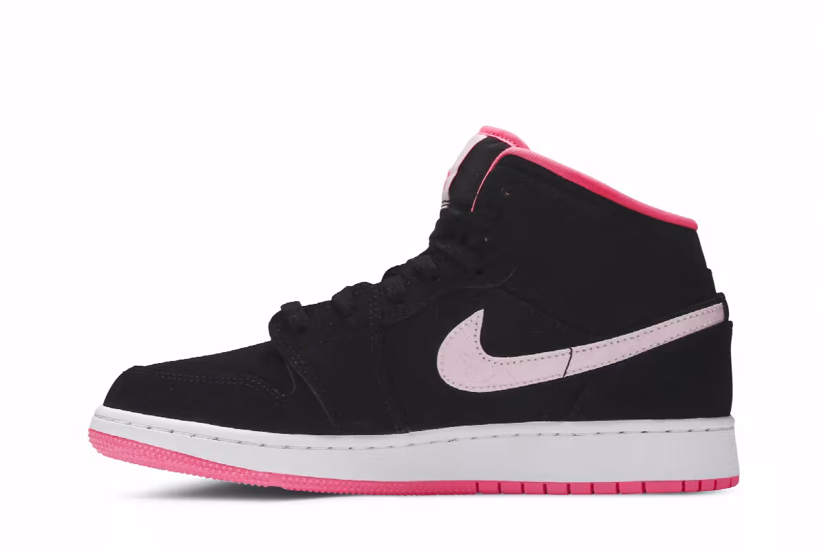 Air Jordan 1 Mid GS Black Digital Pink, view 4