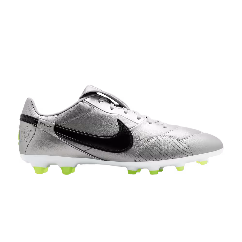 Nike Premier 3 Low FG Metallic Silver Volt