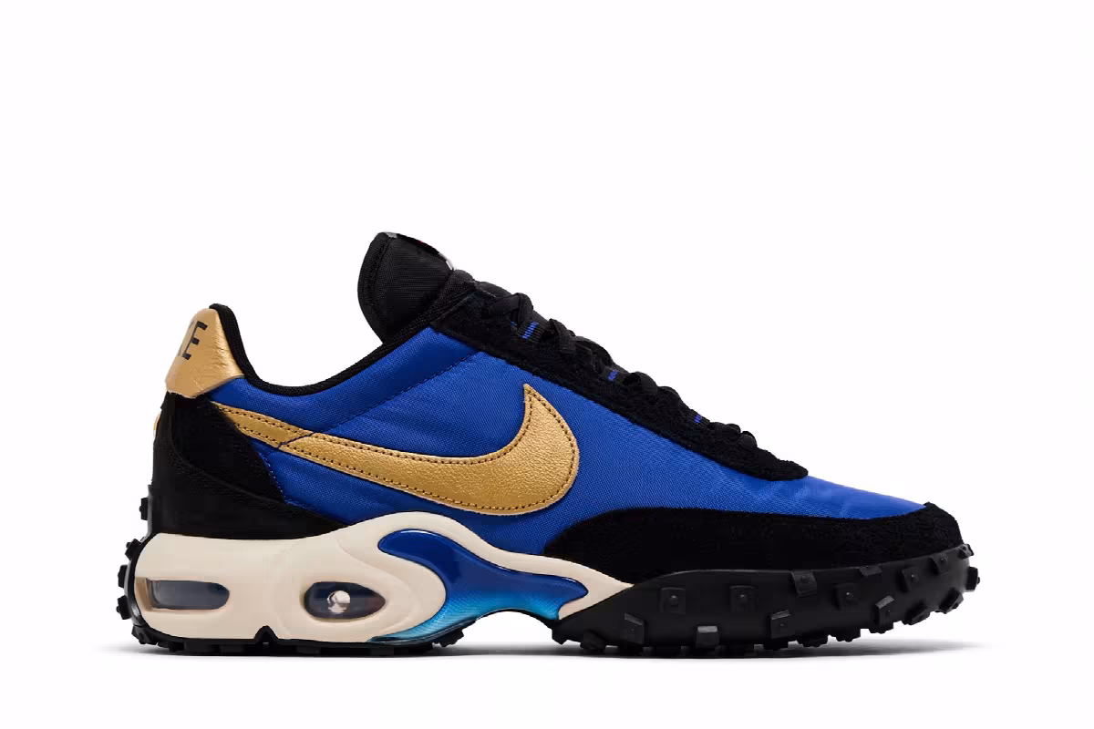 Nike Air Max Waffle Racer SP Hyper Blue Metallic Gold, view 2