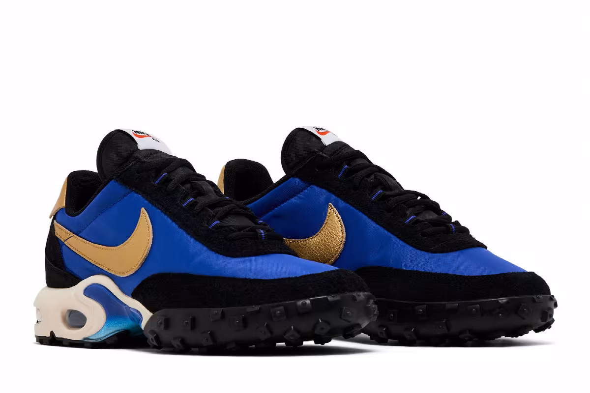Nike Air Max Waffle Racer SP Hyper Blue Metallic Gold, view 9