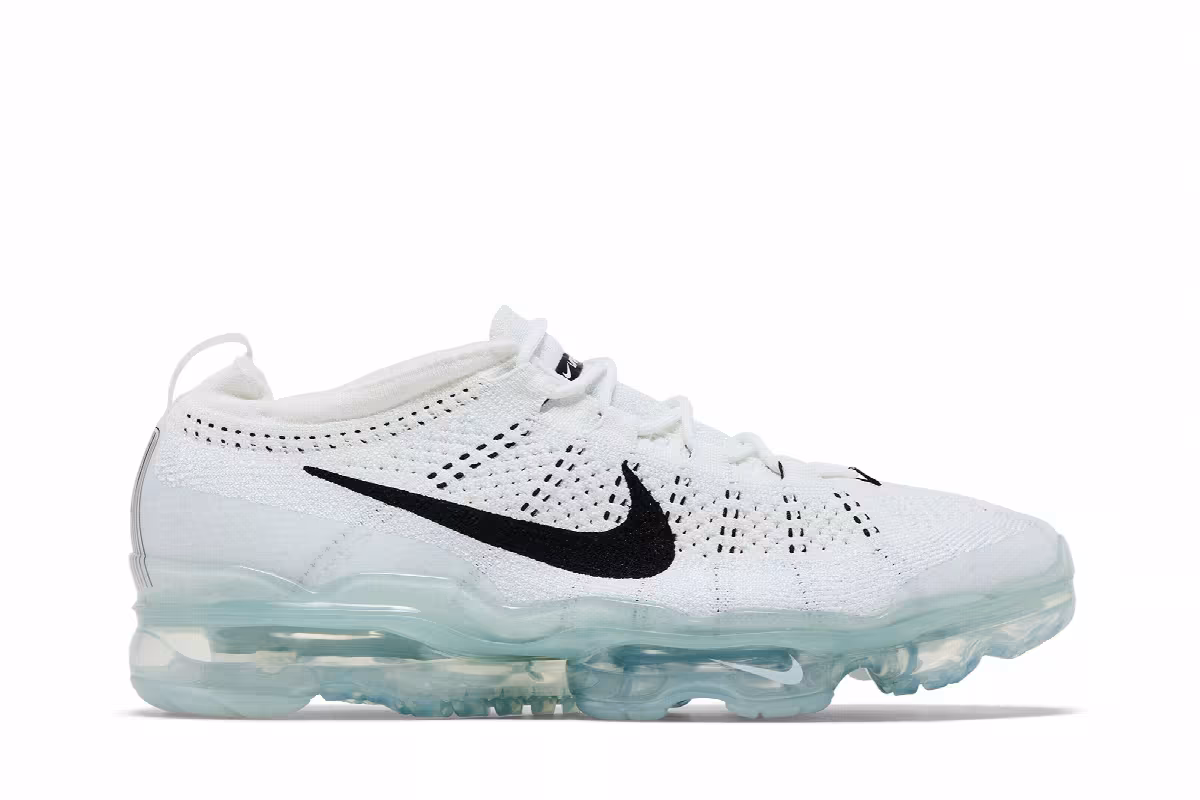 Nike Air VaporMax 2023 Flyknit White Pure Platinum Black, view 2