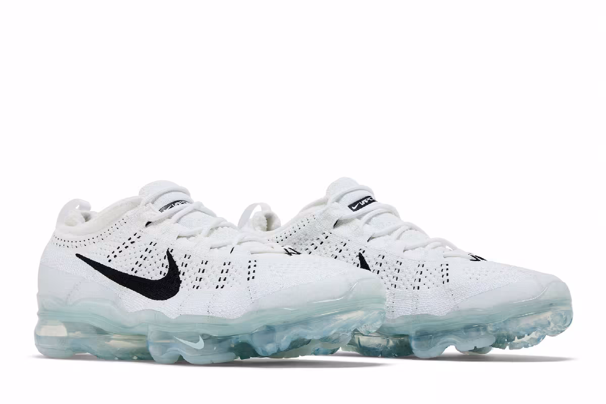 Nike Air VaporMax 2023 Flyknit White Pure Platinum Black, view 9