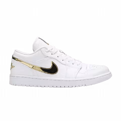 Wmns Air Jordan 1 Retro Low 'White Metallic Gold'