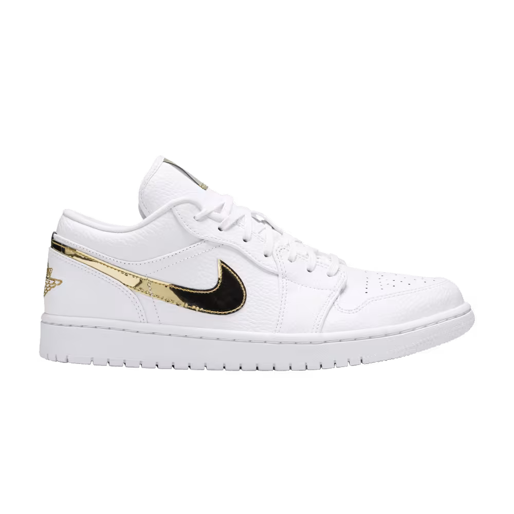 Women's Air Jordan 1 Low White Metallic Gold