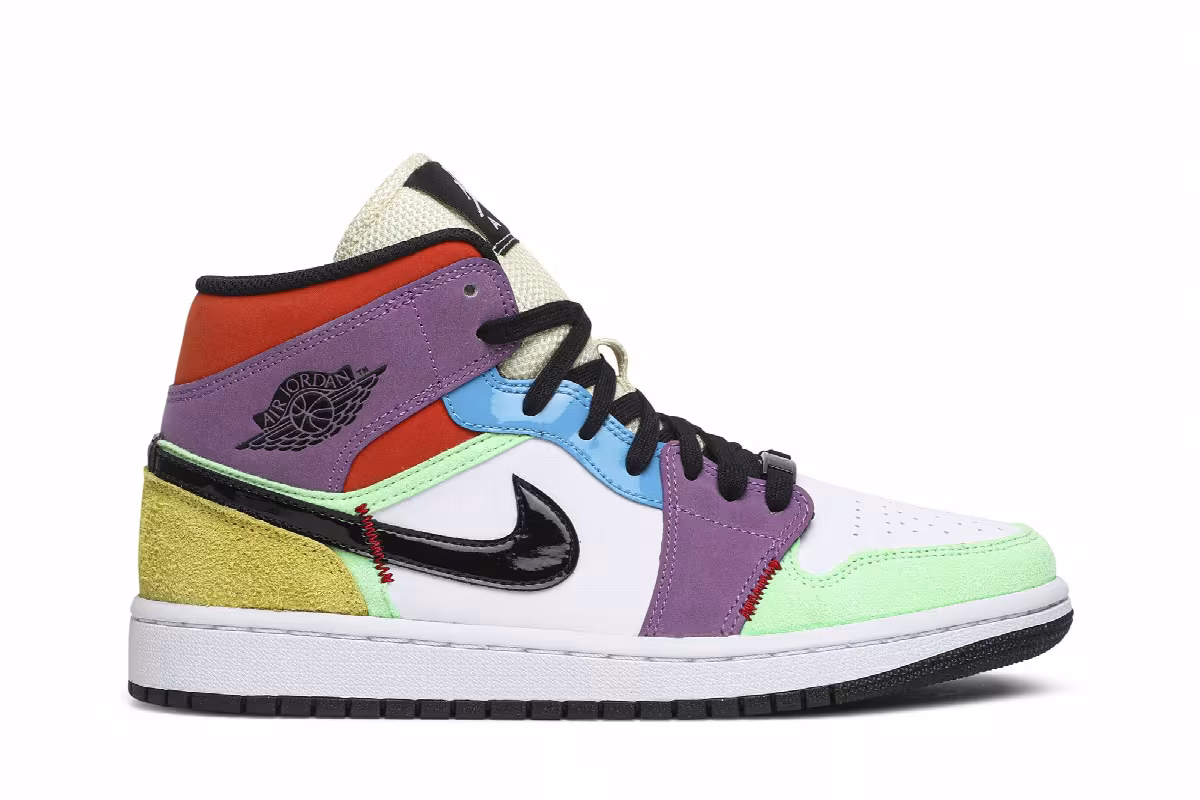 Women's Air Jordan 1 Mid SE Multi-Color, view 2