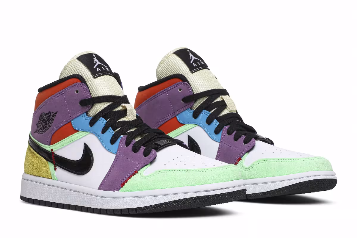 Women's Air Jordan 1 Mid SE Multi-Color, view 9