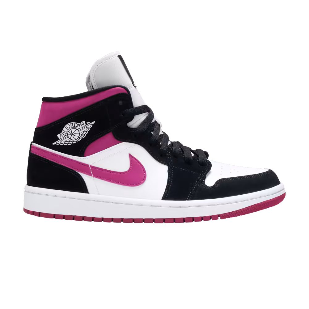 Women's Air Jordan 1 Mid Black Cactus Flower